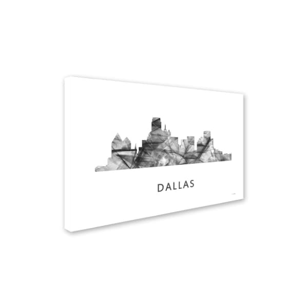 Marlene Watson 'Dallas Texas Skyline WB-BW' Canvas Art,16x24